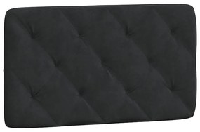 fekete bársony fejtámla párna 80 cm