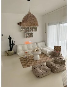 Világosbarna buklé-zsenília gyerek babzsákfotel Terrazzo Square – Wigiwama