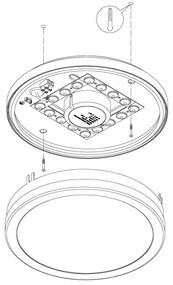 Eglo 97299 - LOCANA-C LED 14W szürke fürdőszobai dimmelhető lámpa IP44