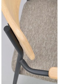 Bézs-natúr színű étkezőszék szett 2 db-os Maymont – Rowico