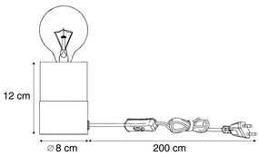 Modern asztali lámpa fekete márvány - Marissa