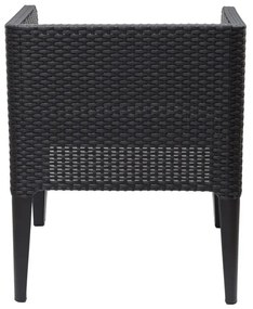Fekete rattan fotel COLUMBIA
