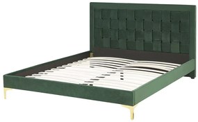 Franciaágy 140 cm LIMO (poliészter) (sötétzöld) (ágyráccsal). 1022886