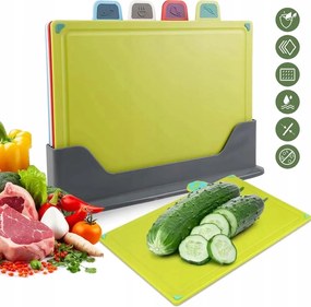 Konyhai vágódeszka Készlet 4 db-os konyhai Vágódeszka műanyag színes