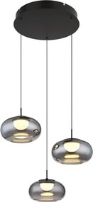 Globo 15744-3H - LED Csillár zsinóron QUINTARA 3xLED/6W/230V