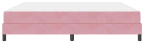 Boxspring ágy matraccal Rózsaszín 200 x 200 cm Bársony