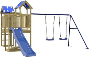 vidaXL impregnált fenyőfa kültéri játszószett