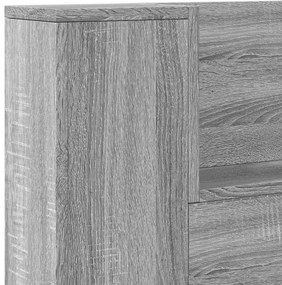 Fejtámla polcokkal Szürke Sonoma 200 x 16,5 x 103,5 cm Faanyag