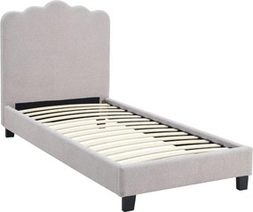 CRATER 90x200-as ágy, krémszínű szövet