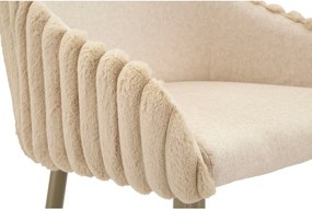 Krémszínű kárpitozott karfás bárszék szett 2 db-os (ülésmagasság 78 cm) Alaska – Mauro Ferretti