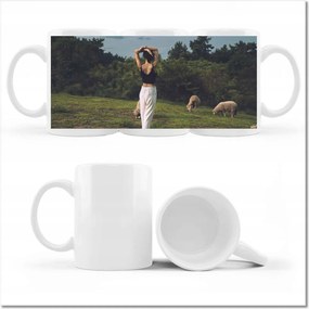 Nyomott mintás bögre Juh legeltetés Bárányok