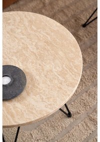 Kerek tárolóasztal márvány dekoros asztallappal ø 55 cm Prunus – Actona