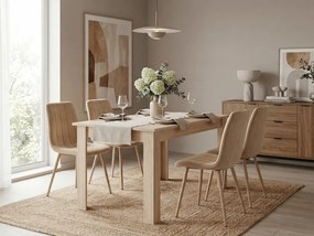 Bézs bársony szék LAVA CAMEL BEIGE