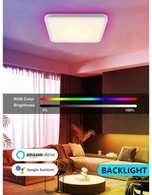 Immax NEO 07168-W40-LED RGB+CCT Dimmelhető lámpa 50W/230V Wi-Fi Tuya fehér + távirányító