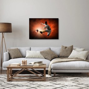 Üveg kép - A focista (70x50 cm)