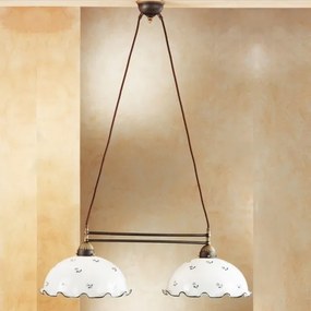 Kolarz 731.82.25 - Csillár zsinóron NONNA 2xE27/75W/230V kék