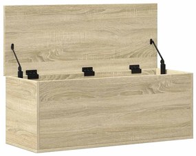 sonoma tölgy színű szerelt fa tárolóláda 90 x 35 x 35 cm