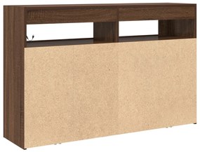 Oldalszekrény Barna tölgy Mérnöki fa 116 x 30 x 75 cm