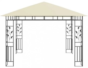 krémszínű pavilon szúnyoghálóval 3 x 3 x 2,73 m 180 g/m²