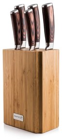 G21 Gourmet Nature késkészlet 5 db + bambusz blokk