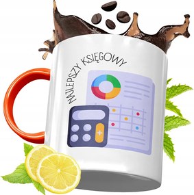 Narancssárga Bögre Könyvelőnek Ajándék fényképes nyomattal