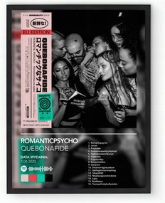 Poszter keretben Album Quebonafide Romantic Psycho 30x40cm Ajándék ötlet
