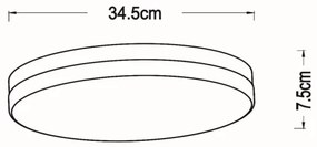 Lucide 79111/36/31 - LED Fürdőszobai lámpa BISKIT LED/24W/230V IP44 fehér
