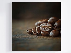 Canvas Vászonkép Kávébab Arabica Robusta Makro Ital Cafe 40x40