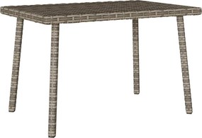 vidaXL téglalap szürke polyrattan kerti dohányzóasztal 60x40x37cm