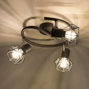 Intelligens spotlámpa fekete forgatható és dönthető, 3 db P45 Wifi - Mosh