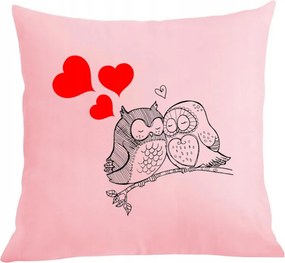 Párna párnahuzat Valentin nap Szerelmes baglyok