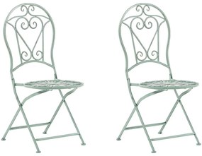 Zöld kerti szék kétdarabos szettben TRENTO Beliani