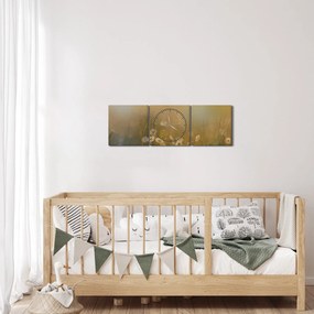 Kép - százszorszép olajfestmény (órával) (90x30 cm)