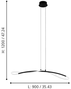 Eglo 99382 - LED Csillár zsinóron EGIDONELLA LED/20W/230V
