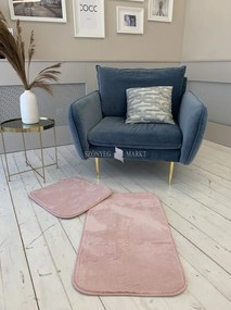 Royal Shaggy fürdőszobai szőnyeg szett Pink (Roszaszín) 50x80 és 50x40