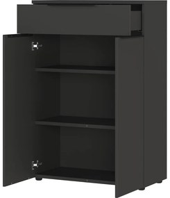 Antracitszürke magas komód 81x120 cm Mailand – Germania
