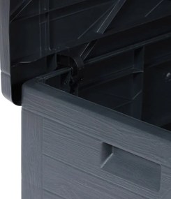 TOOMAX Kerti műanyag tároló doboz WOOD 420 L grafit