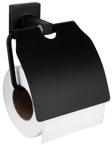 Falra szerelhető wc papír tartó Black 322199