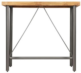 Tömör újrahasznosított tíkfa bárasztal 120x58x106 cm