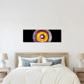 Fények a körben képe (órával) (90x30 cm)