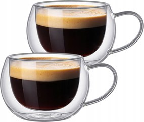 Duplafalú flat white pohár Aqualogis Sophia 140ml füllel