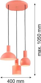 ARGON 1469 SINES Modern Led Függesztett Lámpa Korall, Sárgaréz E27 IP20