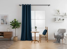 Sötétítő függöny DREAM VELVET 140x250 cm, kőolaj színű Felfüggesztés: Fém gyűrűk