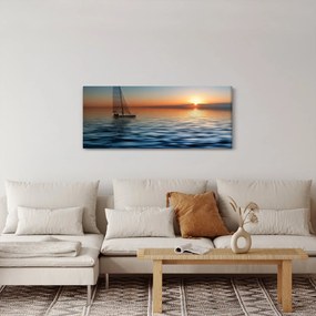 Kép - Vitorlás hajók a tengeren (120x50 cm)