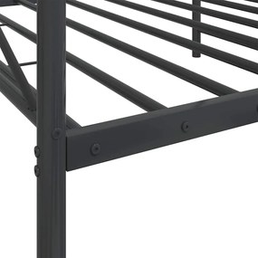 kanapéágy matrac nélkül fekete 100x190 cm acél