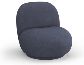 Sötétkék buklé fotel Chuck – Micadoni Home