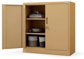 Alacsony fém irattartó szekrény BEATA, 900 x 930 x 400 mm, Fresh Style: bézs