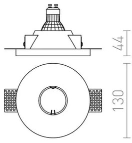 RED - Design Rendl - R12357 - Beépíthető lámpa DAG 1xGU10/35W/230V
