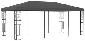 antracitszürke szövetpavilon 3 x 6 m