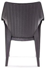 Tavira rattan hatású kerti szék Antracit-Bar N